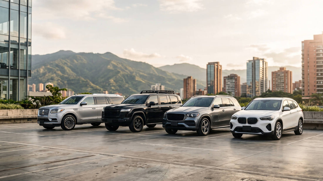 Distintos carros disponibles para alquilar en Medellín según el plan de viaje