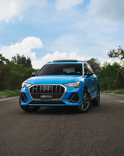Alquiler de vehículos en Medellín - Audi Q3 Azul, vista frontal