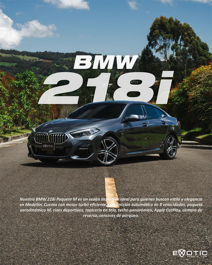 Alquiler de vehículos en Medellín - BMW 218i Paquete M, vista de portada