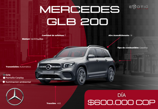 Mercedes-Benz GLB 200 en alquiler en Medellín | Exotic Rent a Car