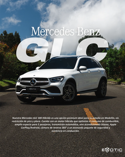Alquiler de vehículos en Medellín - Mercedes-Benz GLC 300 Híbrida, vista de portada