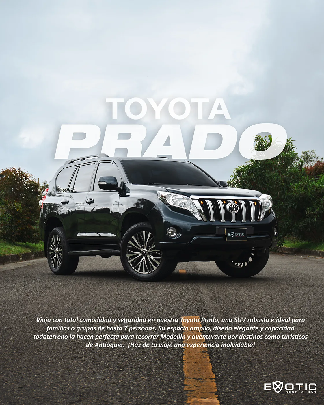 Alquiler de vehículos en Medellín - Toyota Prado TXL, vista de portada (2)